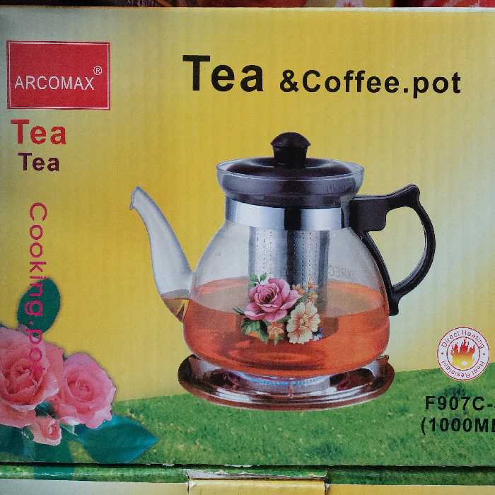 قوری پیرکس دسته بغل 1 لیتری آرکو مکس شعله مستقیم