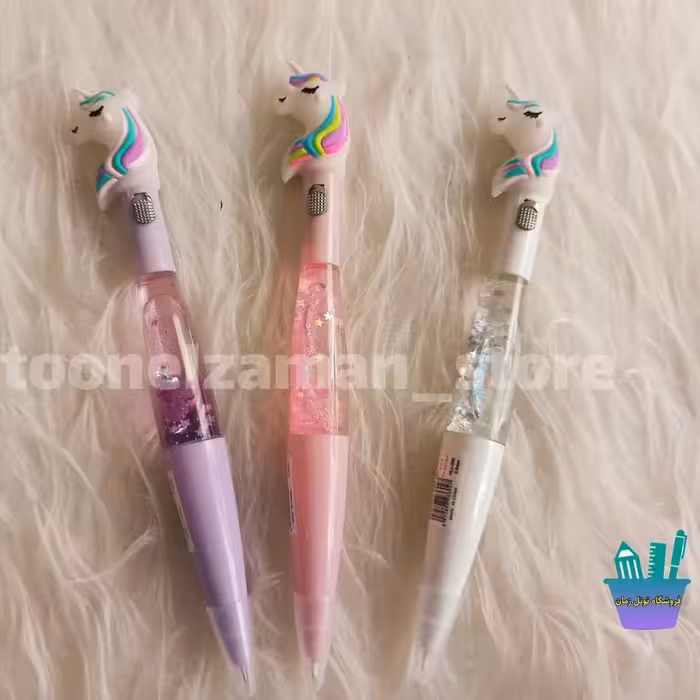روانویس اکواریمی یونیکورن چراغدار، سه رنگ صورتی، سفید و بنفش، 
ضخامت قلم 0.5،
رنگ جوهر ابی
