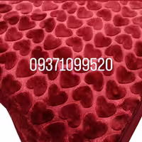 پتو نرمینه یکنفره مدل نگین بسیار لطیف و براق طرح برجسته قلب ساکدار اورجینال رنگ زرشکی 