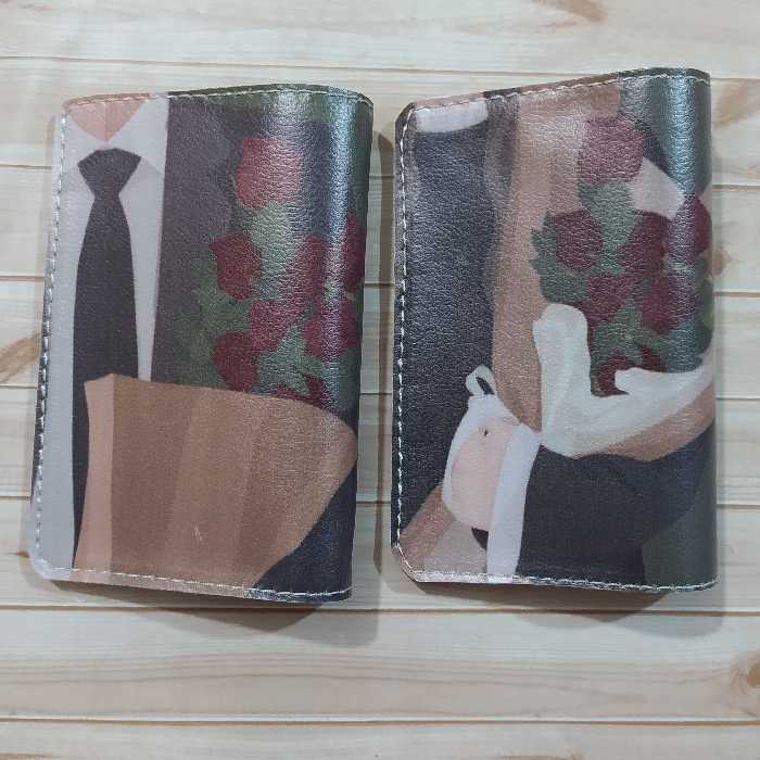 جلد شناسنامه و کاور    پاسپورت چرم ست دو نفره جلد چرمی  پاسپورت 