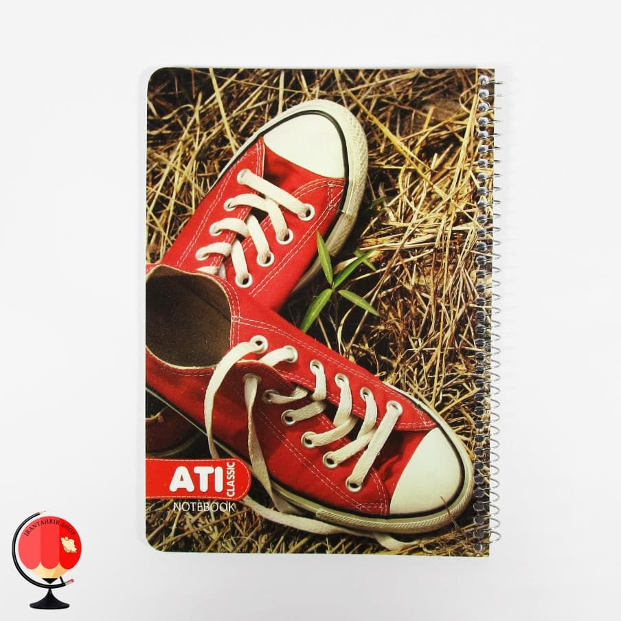 دفتر مشق 50 برگ سیمی طرح کتونی آتی