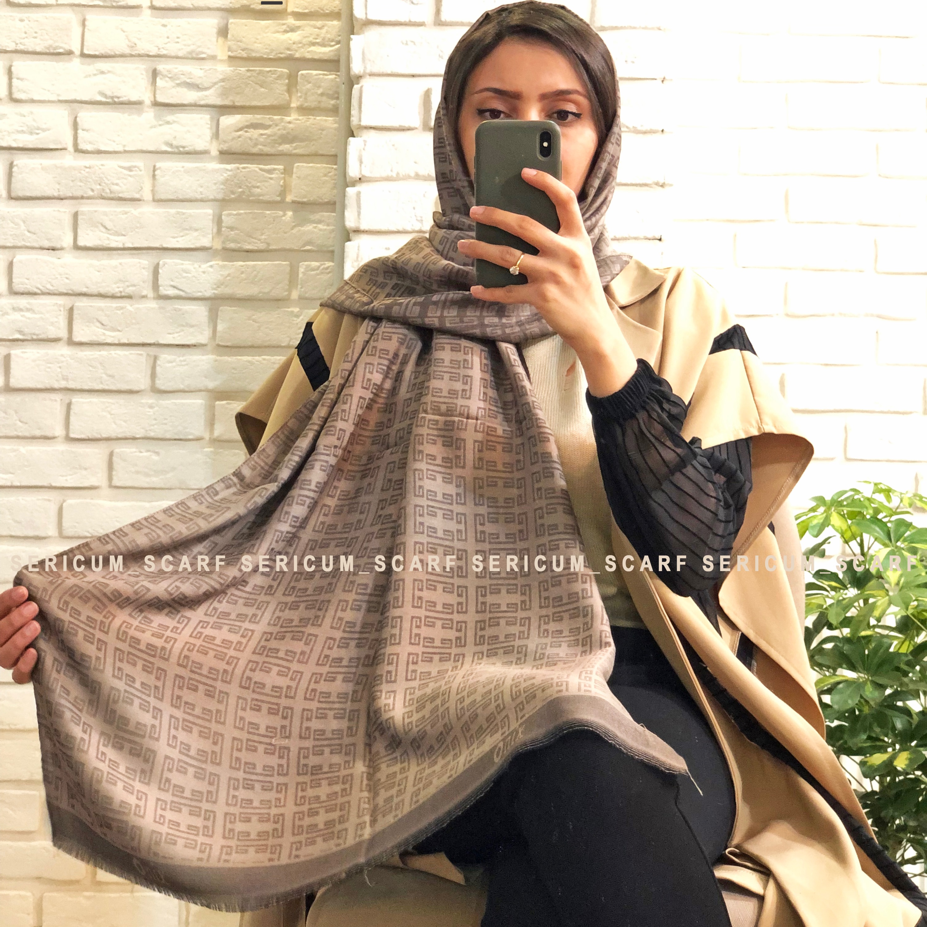 شال نخی ژاکارد در 9 رنگ
