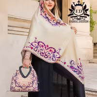 ست کیف و روسری دلینا  کیف دسته مثلثی روسری نخ ابریشم