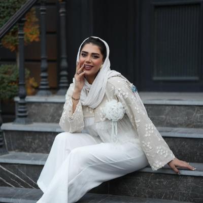 پیراهن مهمانی زنانه تور مدل سوزن دوزی تور گلدار