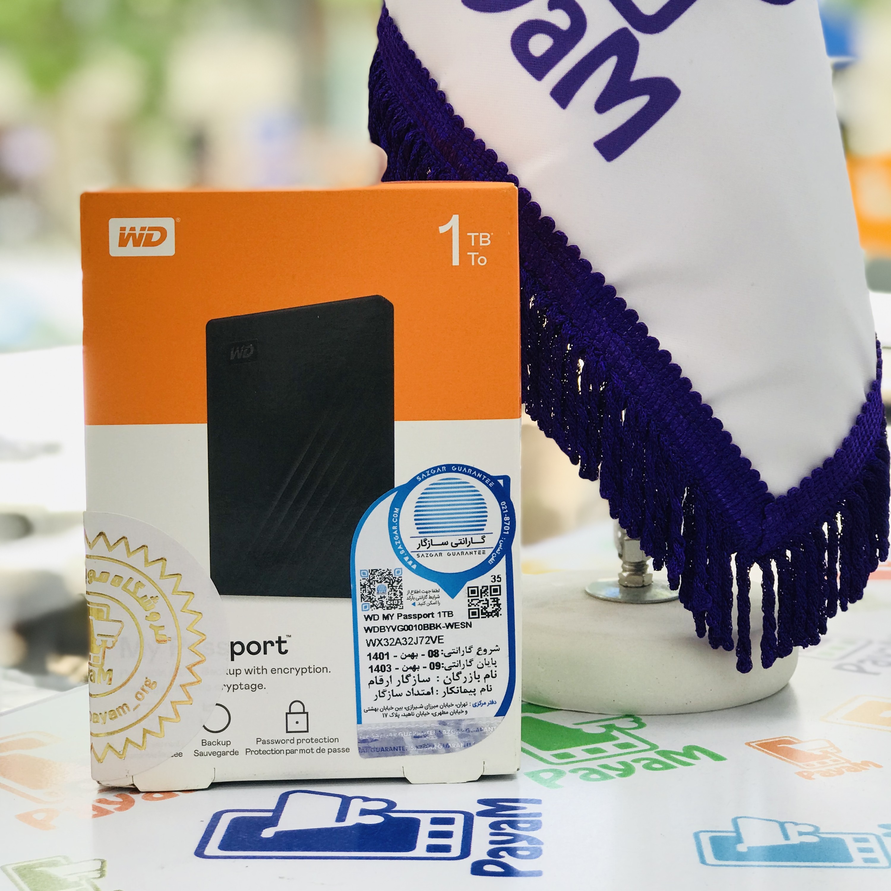 هارد اکسترنال 1ترابایت WD باگارانتی 18ماهه سازگار