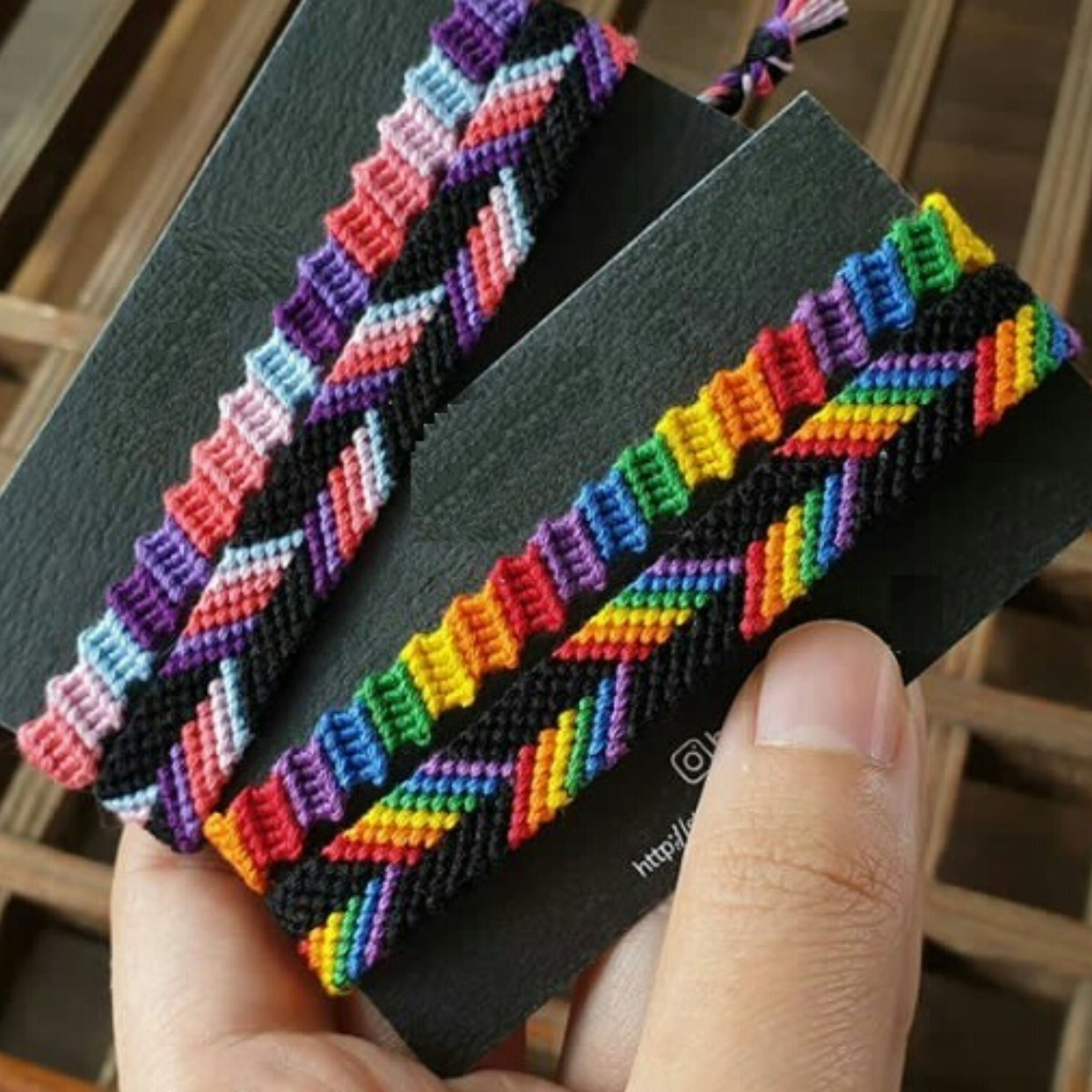 دستبند دوستی طرح هفت هشتی رنگین  و چرتکه ای ست دوتایی کد 132