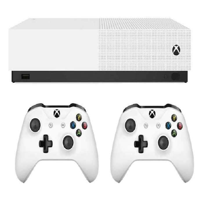 کنسول بازی مایکروسافت مدل Xbox One S ALL DIGITAL ظرفیت 1 ترابایت به همراه دسته اضافه سفید
