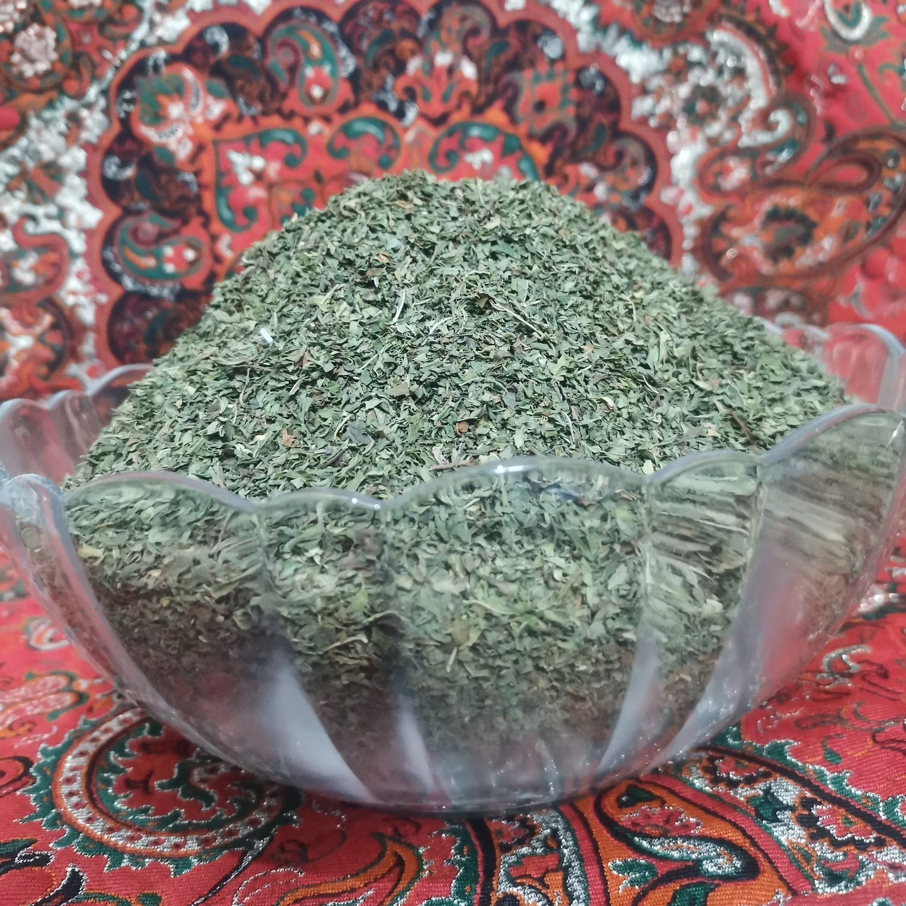 سبزی نعنا خشک 100 گرمی درجه یک بدون زردی چوب و خاک محصولی از ارگانیک بنفشه 