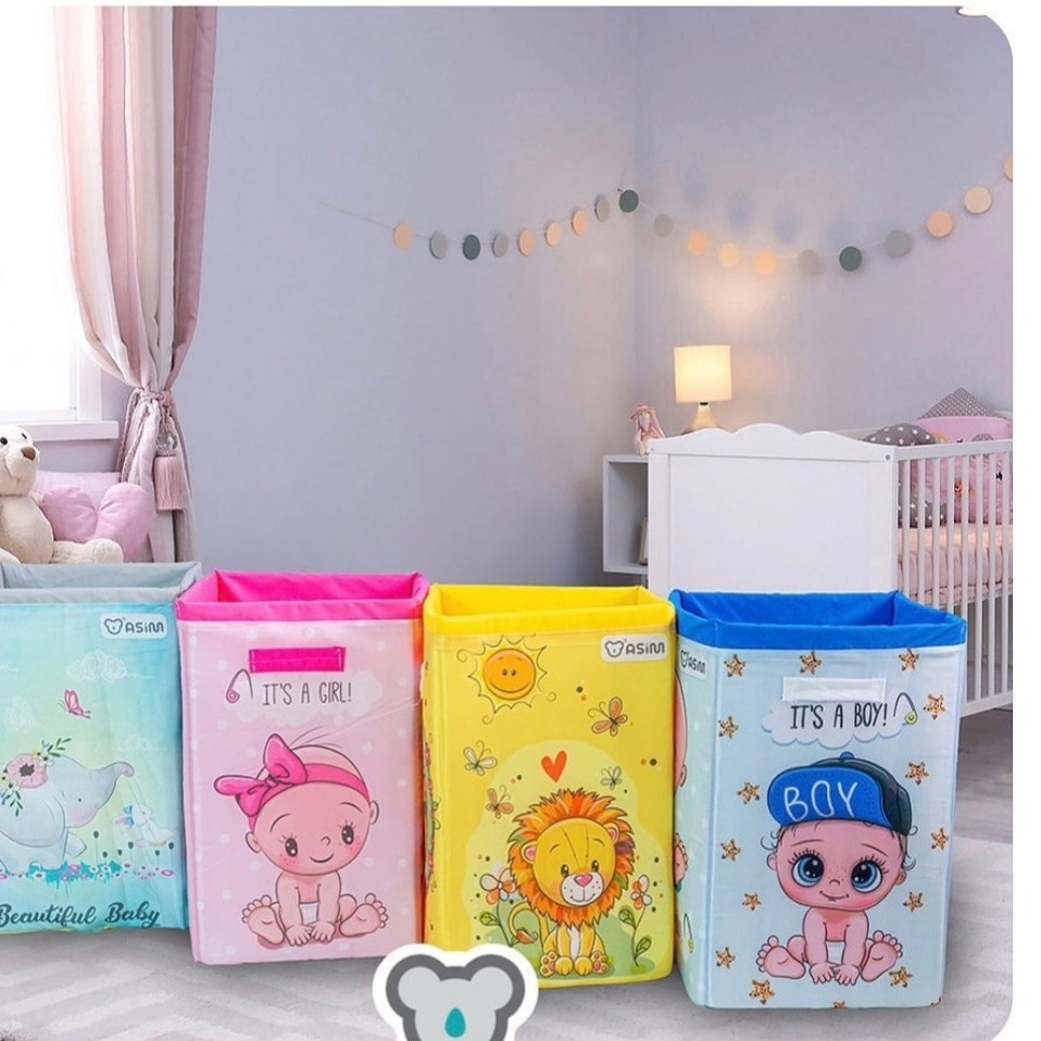 سبد پارچه ای رنگ طوسی