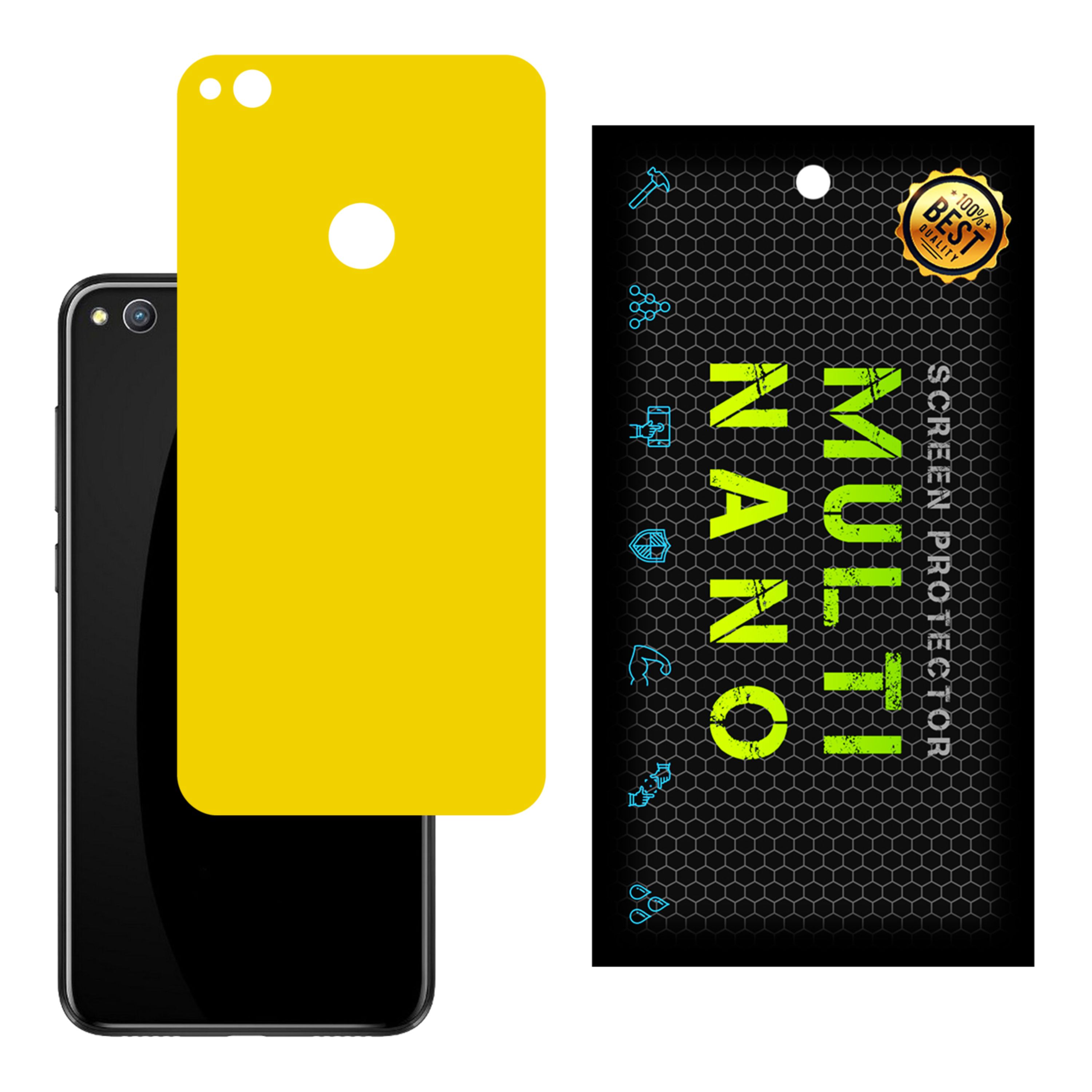 برچسب پوششی MultiNano مدل X-F1M-Yellow برای پشت موبایل هواوی  GR3 2017 