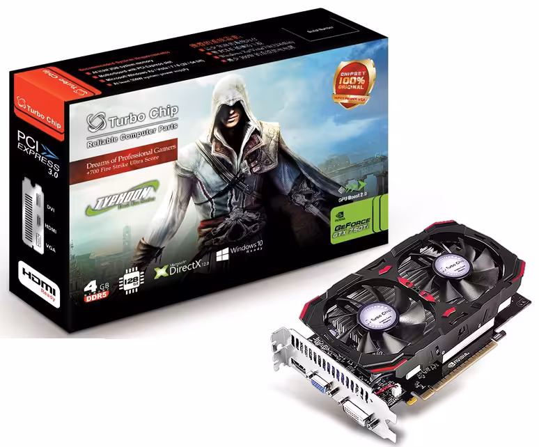کارت گرافیک توربو چیپ TYPHOON GTX750TI-4GD5
