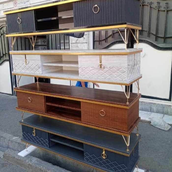 میز تلویزیون دو کشو ساده (هزینه ارسال بر عهده مشتری  است)