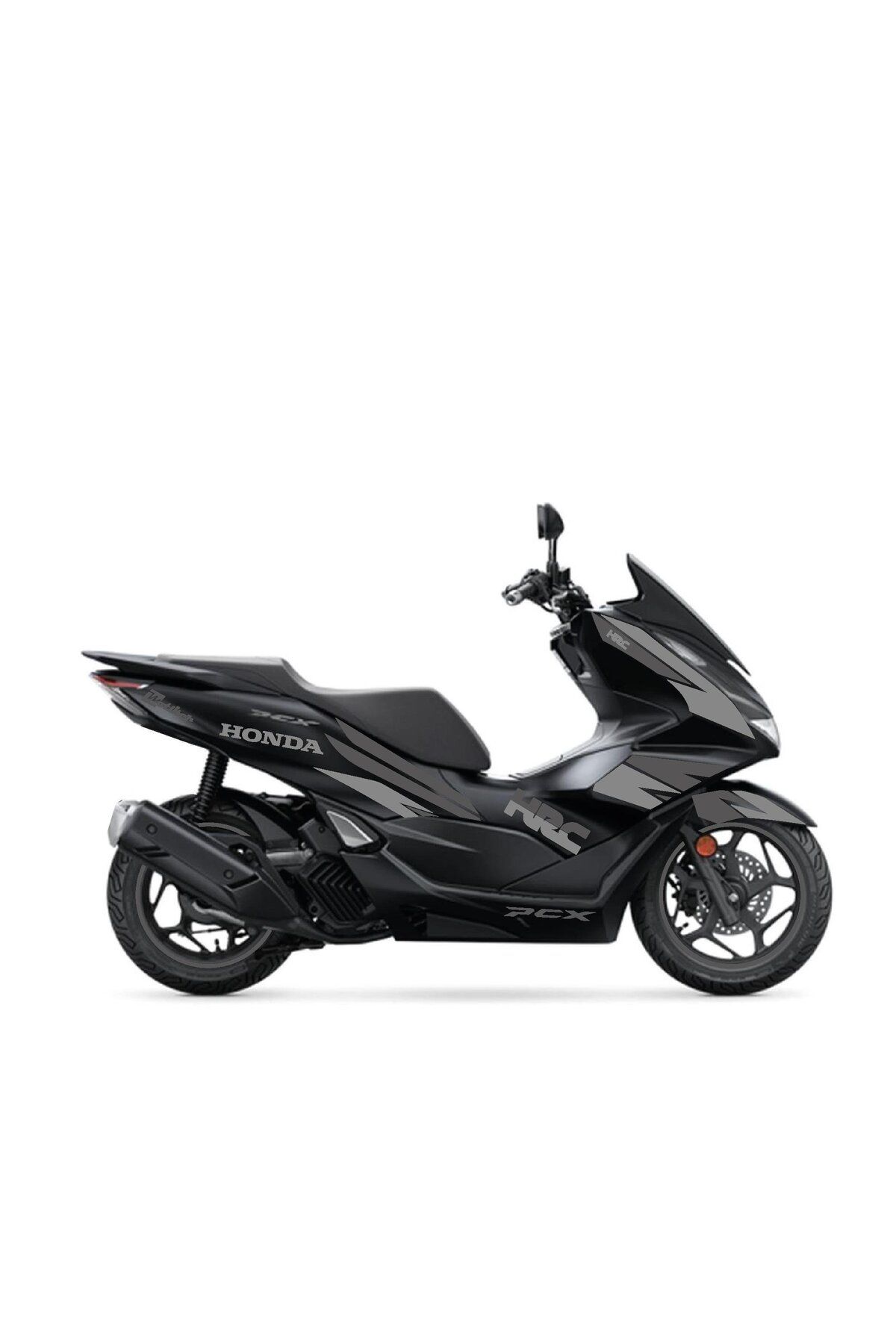 محافظ باک و برچسب خاکستری HONDA PCX 2021 2024 سازگار با مدل HRC رنگ تیره Motiker