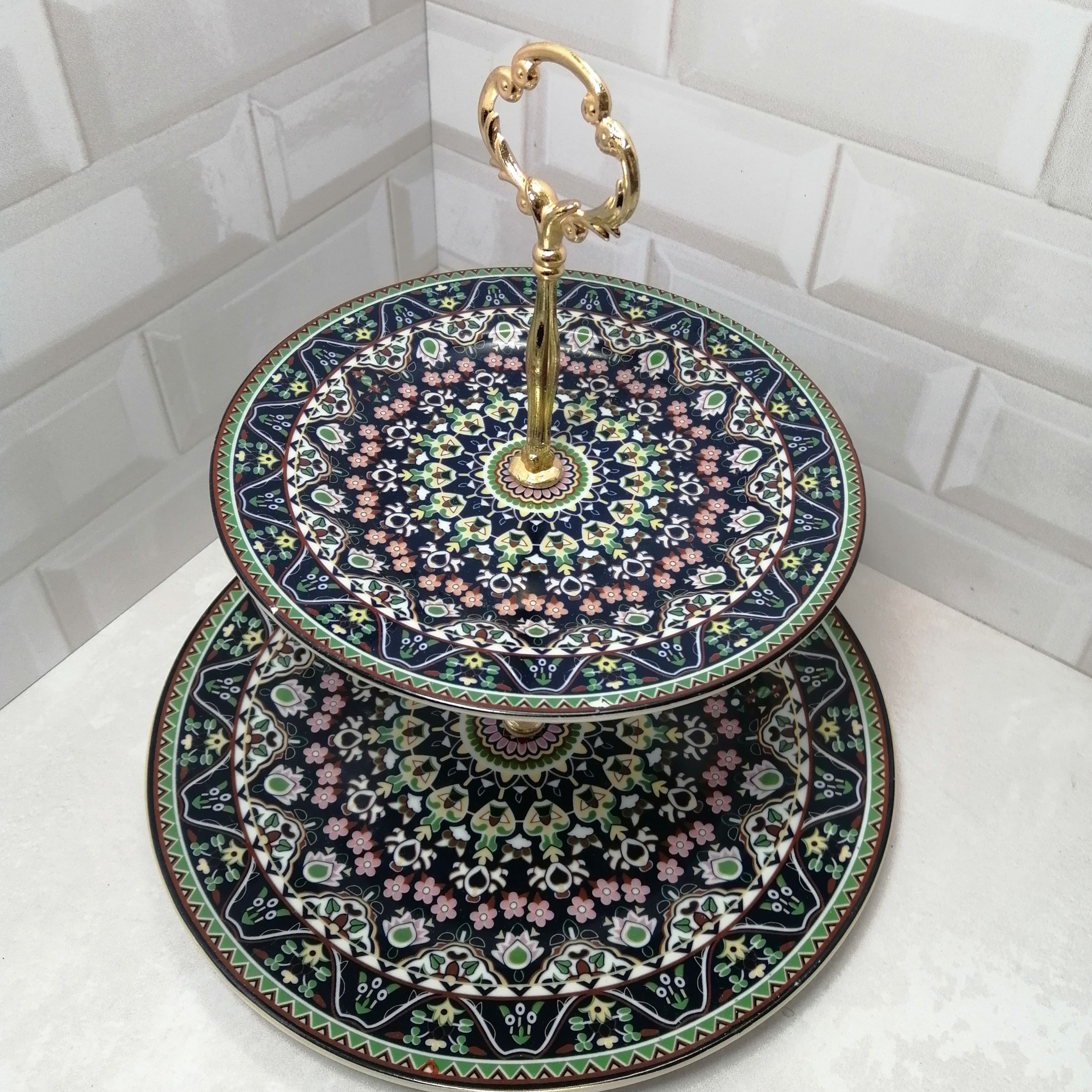 شیرینی خوری 2طبقه گرد ترنج 