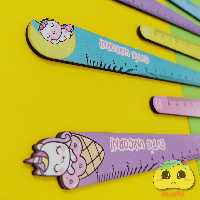 خط کش چوبی طرح یونیکورن (15 سانتی)