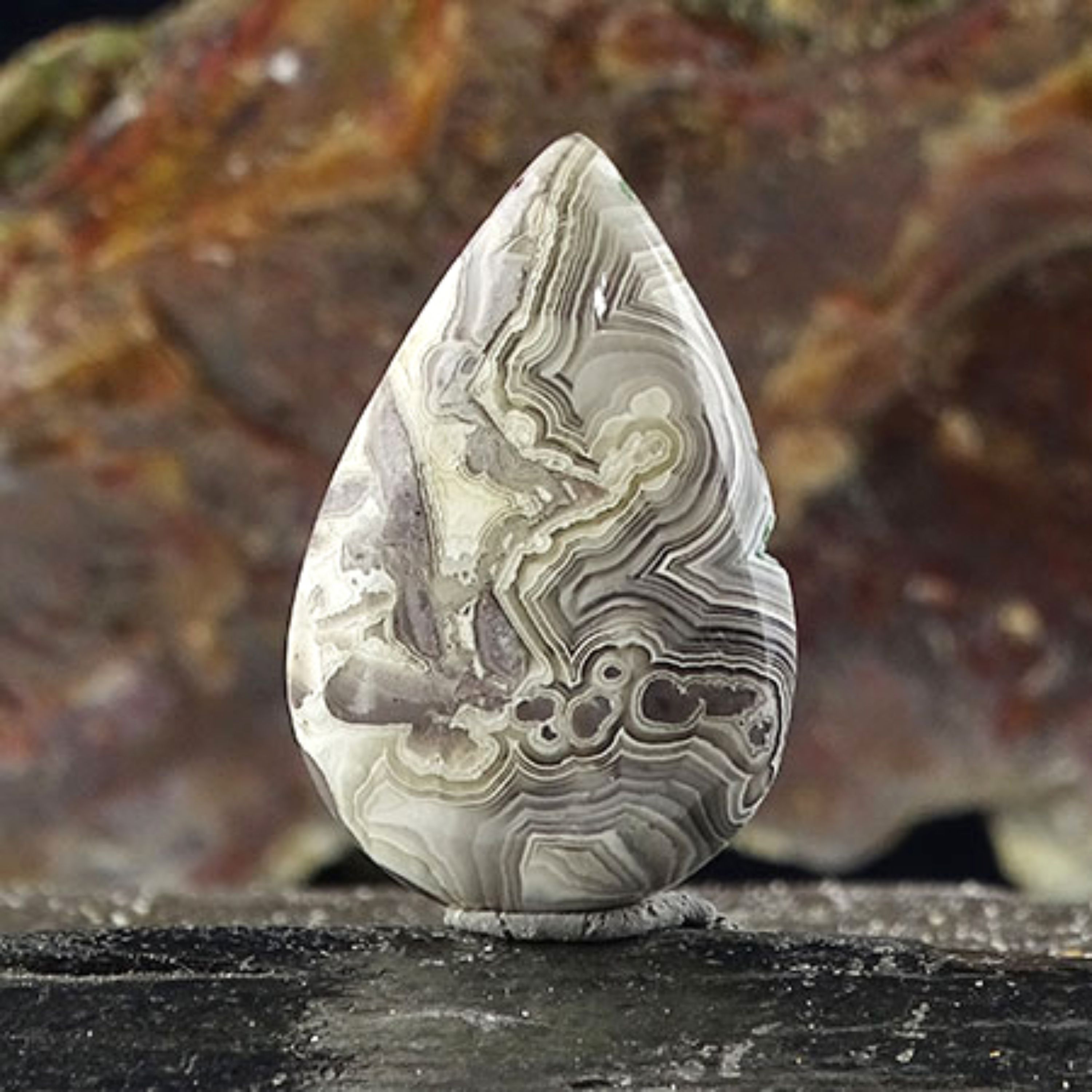 سنگ گردنبند عقیق کریزیلیس- کد 6