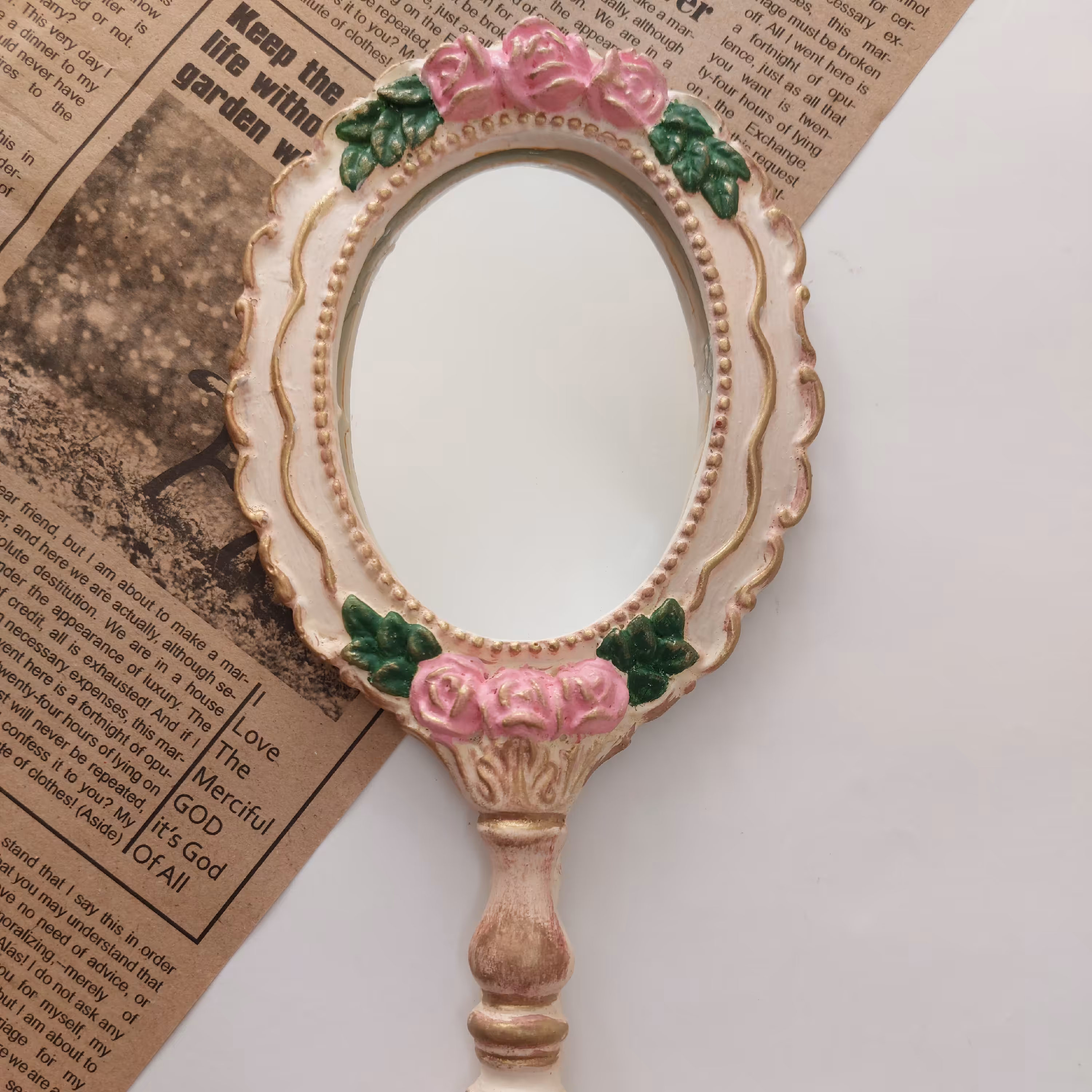 آیینه دستی گل رز