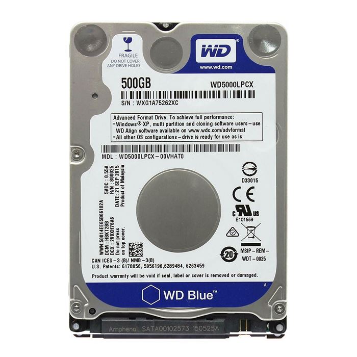 هارددیسک اینترنال وسترن دیجیتال مدل Blue WD5000LPCX ظرفیت 500 گیگابایت
