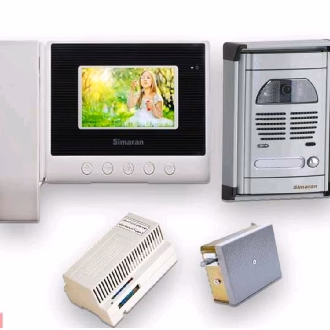 پکیج کامل دربازکن تصویری  تک واحدی سیماران مدل پنل فوژان با مانیتور4.3اینچ بدون حافظه