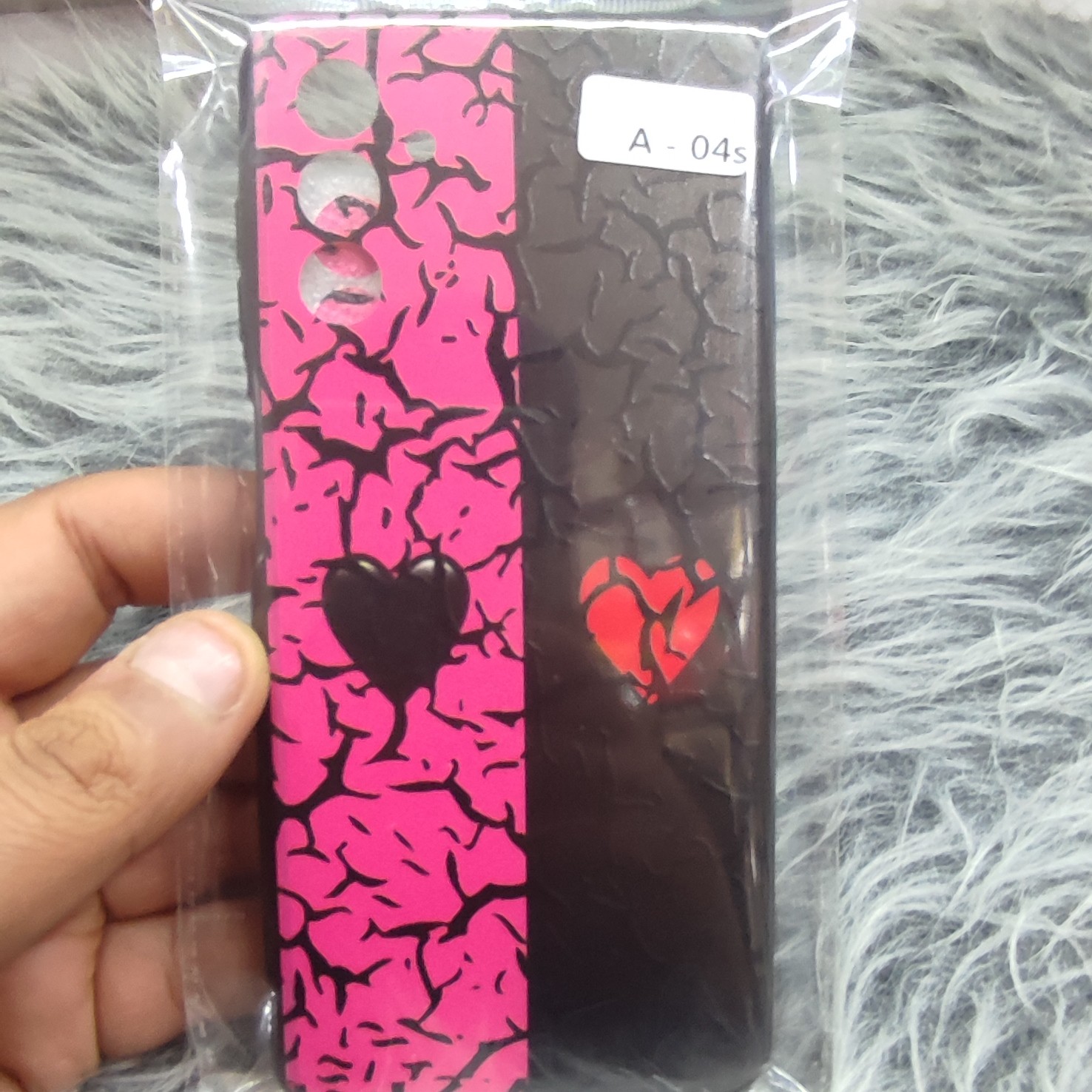 گارد طرحدار برجسته قلب دورنگSAMSUNG A04S