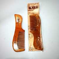 شانه چوبی سنتی فدک (دندانه درشت دسته دار)
