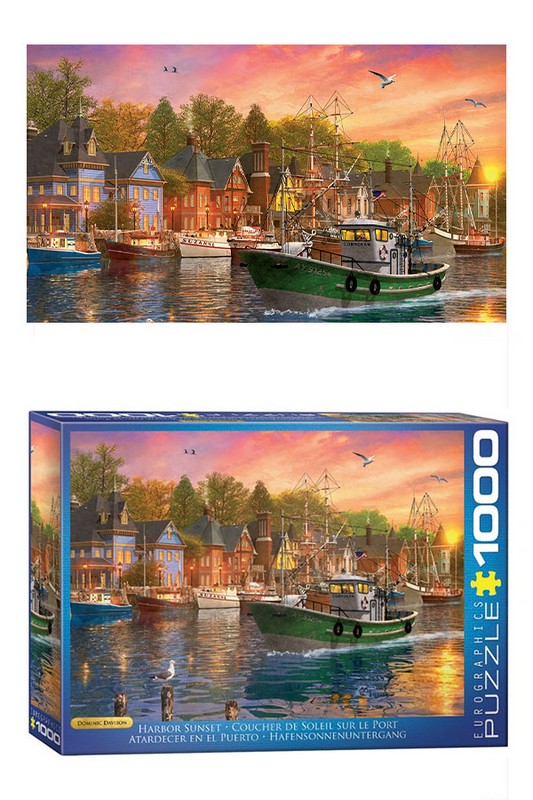 پازل sunset harbor 6000 0969 1000pcs