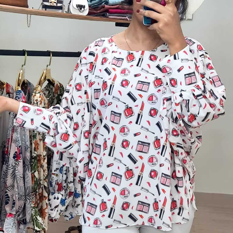 شومیز کیمونو سفید ماتیکی فری سایز مناسب سایز 36 تا 50