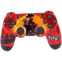 دسته بازی بی سیم سونی Dualshock 4 High Copy درجه یک طرح 2 Red Dead Redemption مناسب برای PS4
