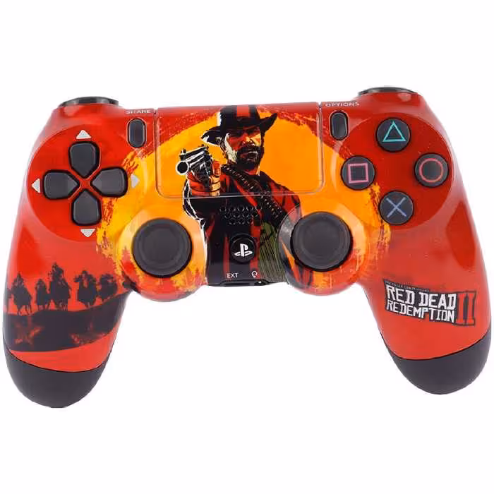 دسته بازی بی سیم سونی Dualshock 4 High Copy درجه یک طرح 2 Red Dead Redemption مناسب برای PS4
