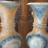 گلدان  مرمر آبی ارتفاع 63عرض 30