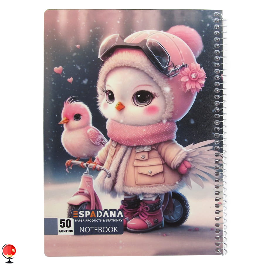 دفتر نقاشی 50 برگ سیمی طرح جوجه اسپادانا
