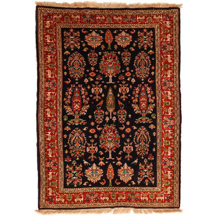 فرش دستباف سه متری طرح دسته گل خراسان کد 410613