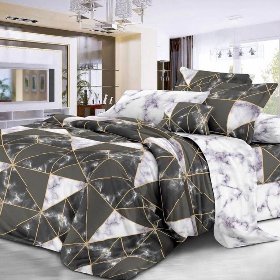 روتختی دونفره 4 تکه ساتن سیلک مدل لحاف نواردوزی شده کد121 