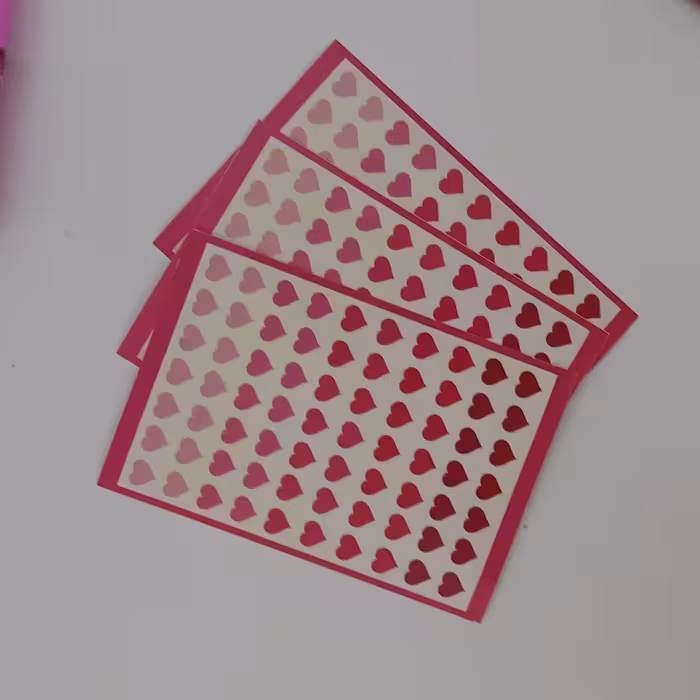 استیکر قلبی صورتی70 عدد  بولت ژورنال 