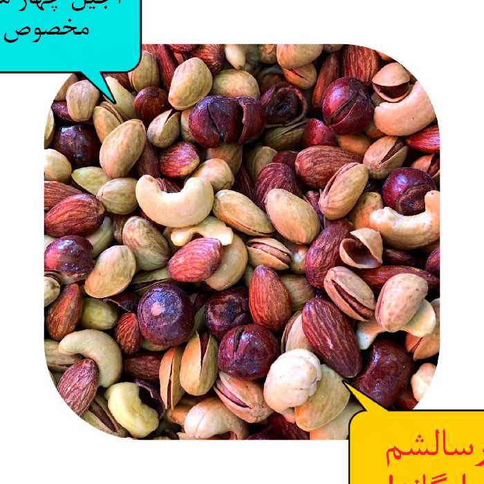 آجیل مخصوص 4مغزاعیانی ودرجه یک 400گرمی 