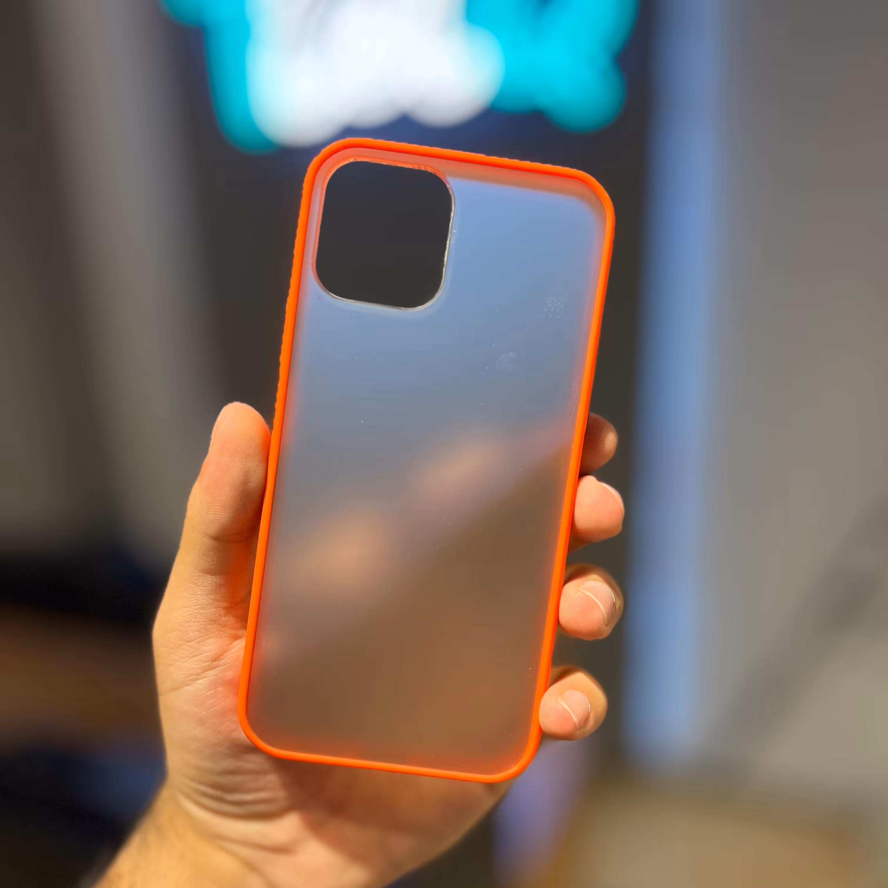 قاب آیفون 12 مدل بامپر طرح پشت مات رنگ قرمز