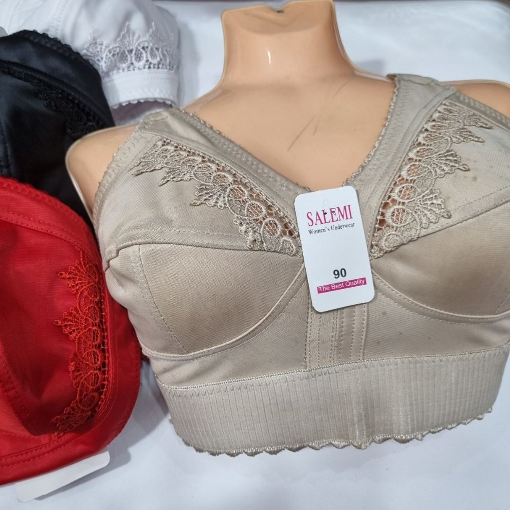 سوتین کش پهن مدل پرستویی زیر نخ کش و رکاب عالی سایز 90 مشکی