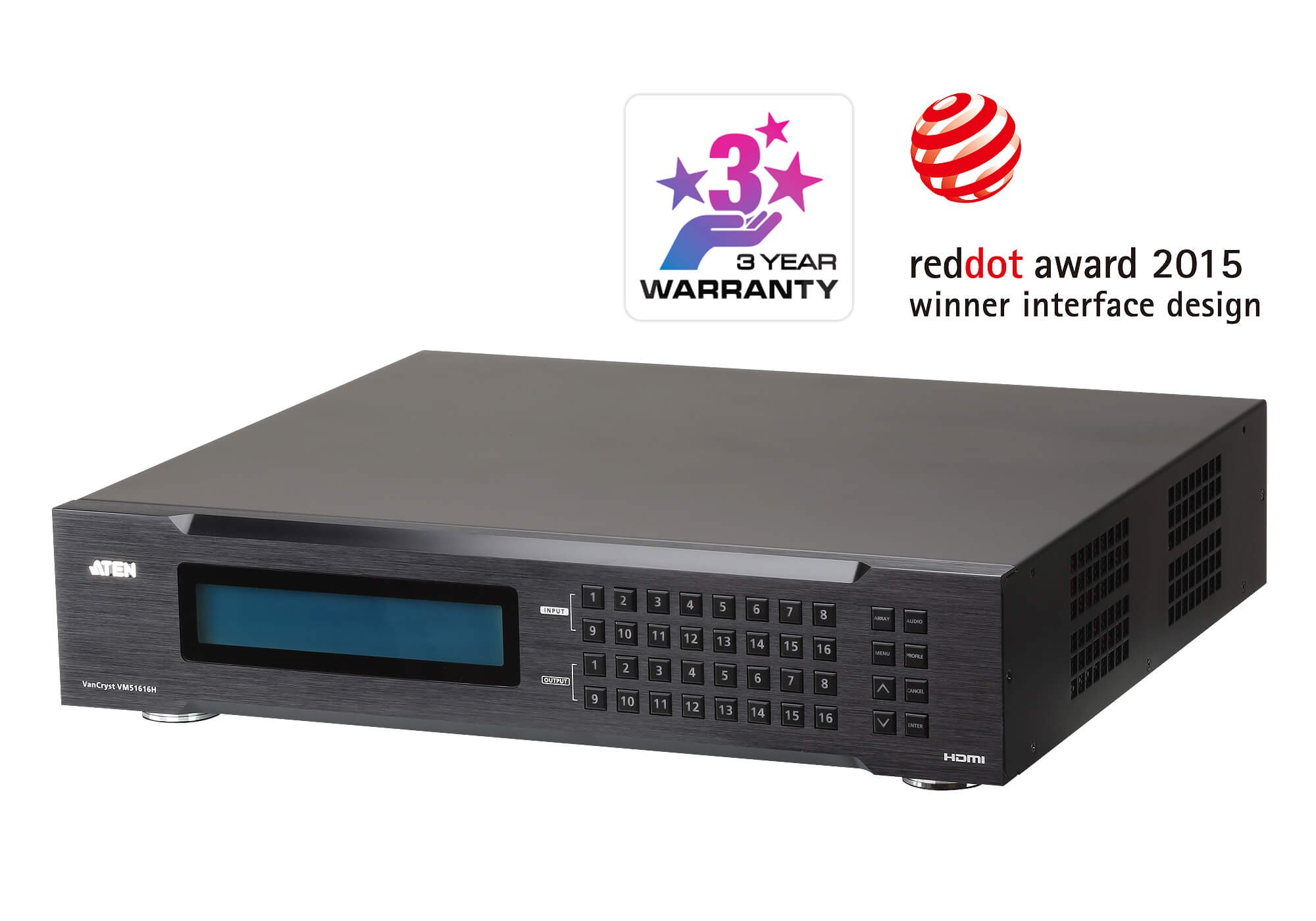 ماتریکس سوئیچ 16در16 HDMI با اسکالر آتن VM51616H