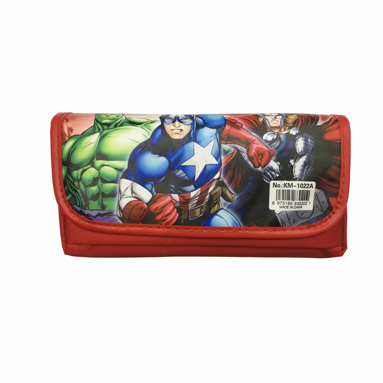 جامدادی دو زیپ درب دار طرح اونجرز کد KM-1022A