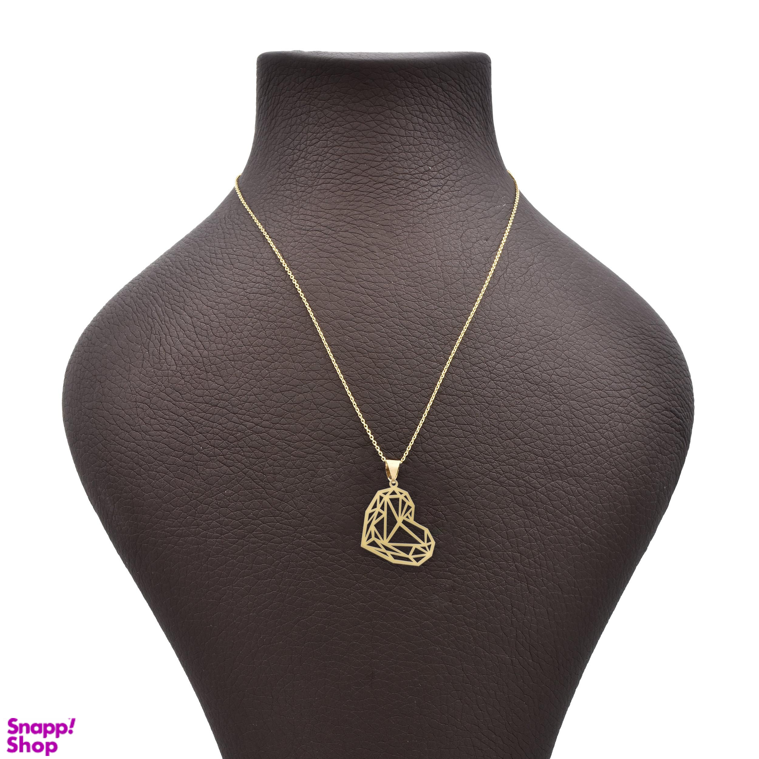 گردنبند طلا 18 عیار طرح قلب مدل Z11