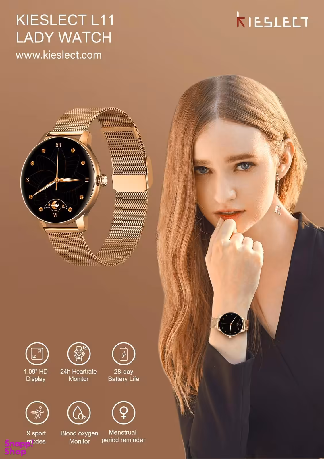 ساعت هوشمند شیائومی مدل Kieslect Lady Smartwatch L11