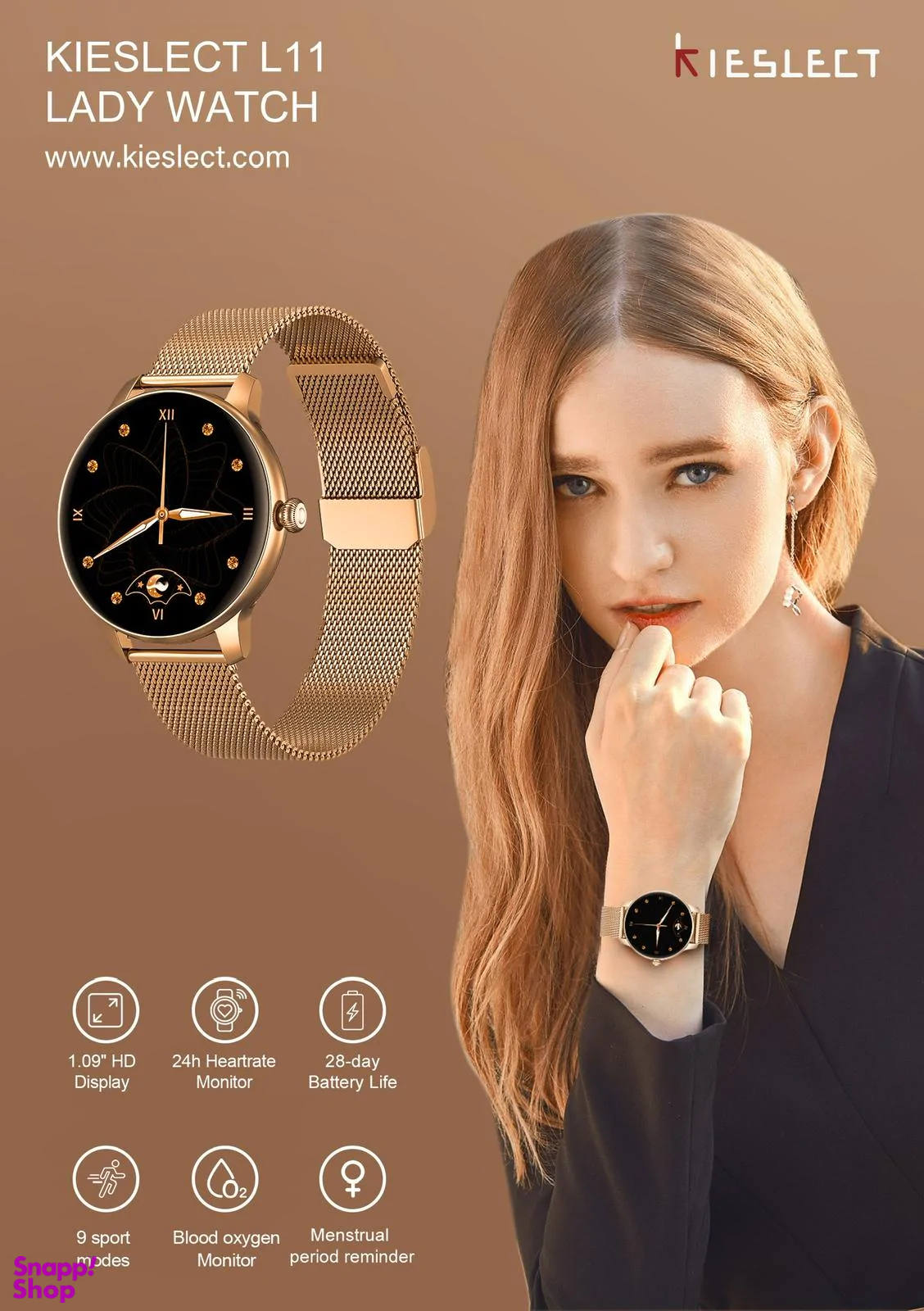 ساعت هوشمند شیائومی مدل Kieslect Lady Smartwatch L11