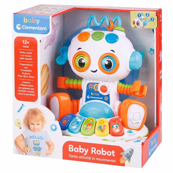 اسباب بازی ربات کلمنتونی هوشمند موزیکال و سخن گو  اموزشی و جذاب اورجینال ایتالیا  clementoni