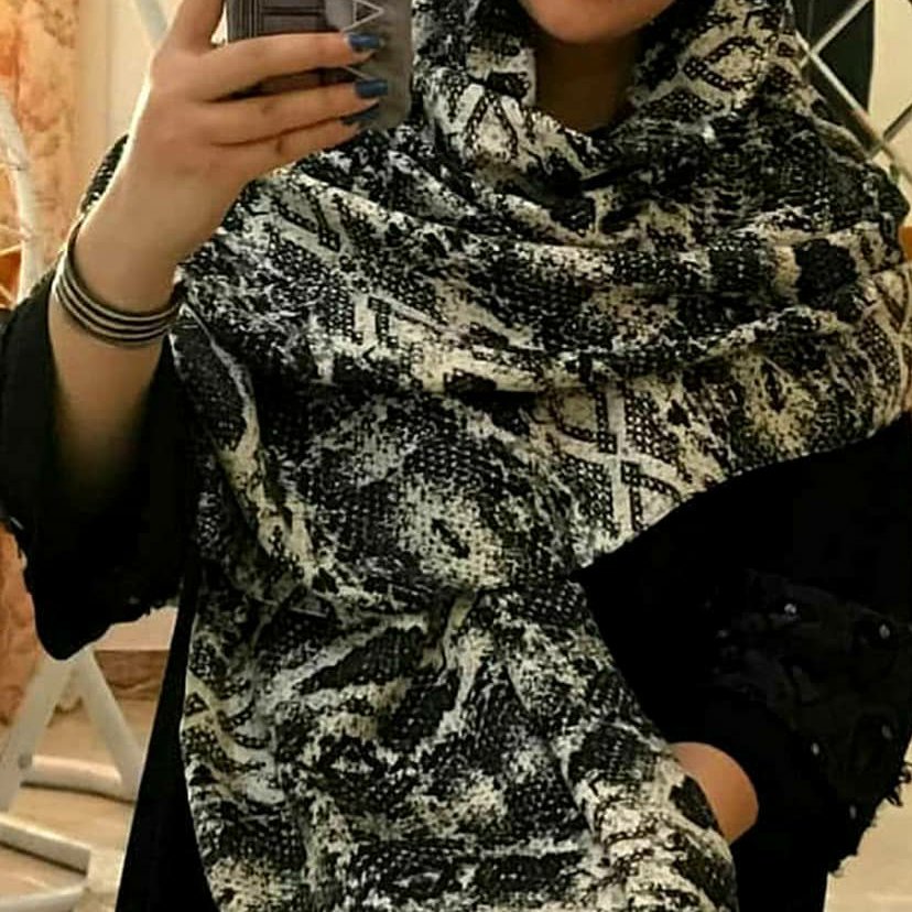 شال پوست ماری جذاب جنس نخی 2متری بسیار جذاب