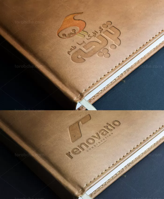 طرح لایه باز موکاپ لوگوی روی کتاب - گرافیک با طعم تربچه