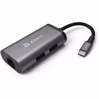 هاب ADAM ELEMENTS آدام المنتس تبدیل USB-C به LAN مدل CASA Hub eC301 خاکستری - Hiapple.ir