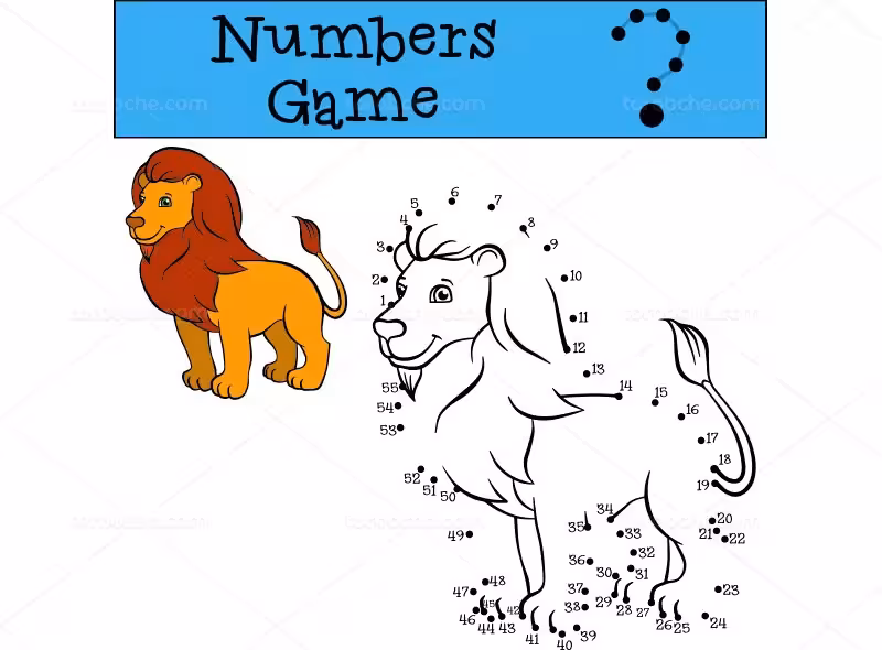 وکتور نقاشی نقطه ای شیر | گرافیک با طعم تربچه