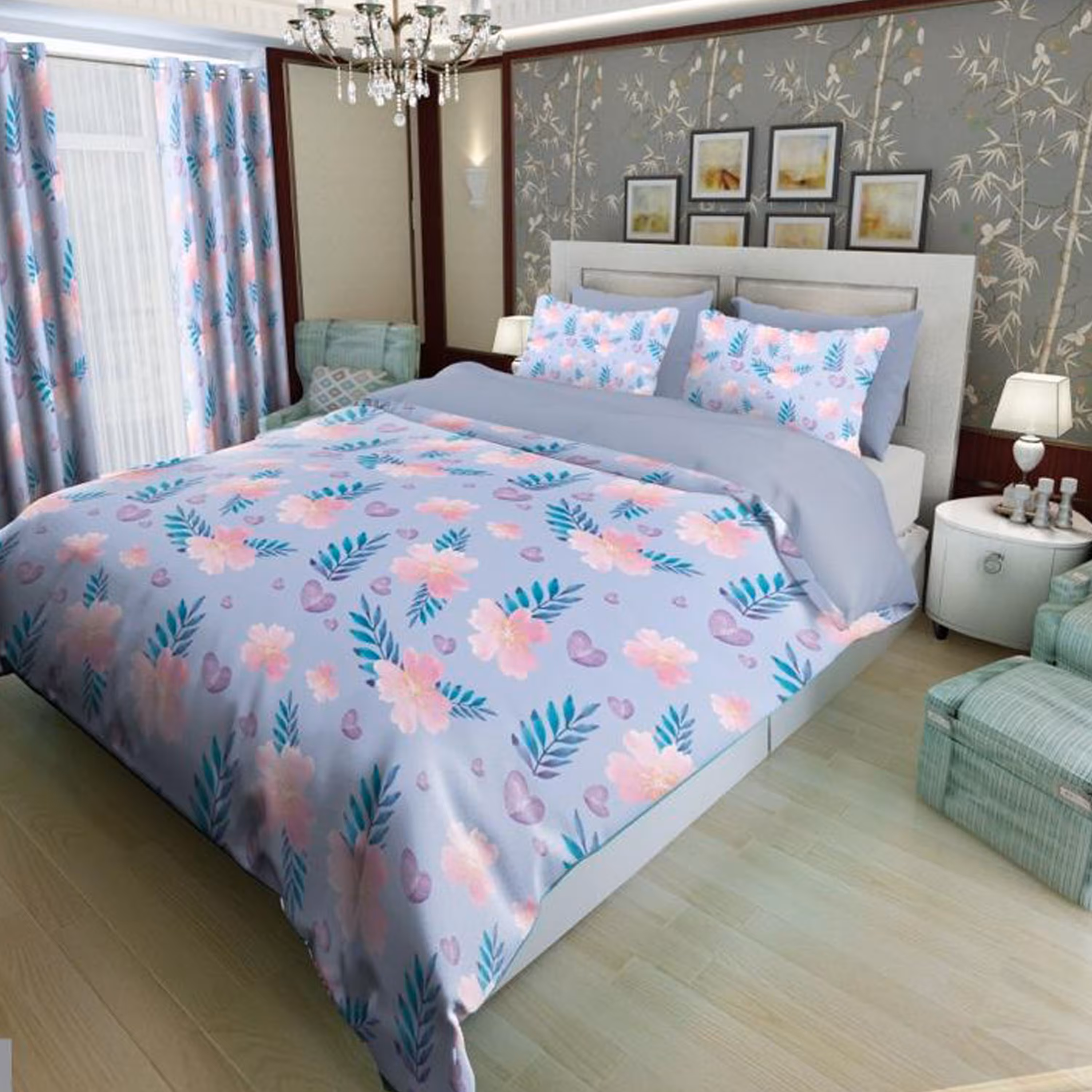 سرویس روتختی 1 نفره تنسل چاپی برندترک لند (Turk Land)  کد rs 30