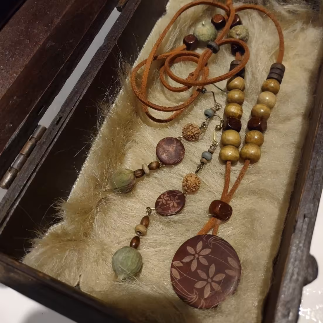 ست کامل انجیر دستساز طرح چوب