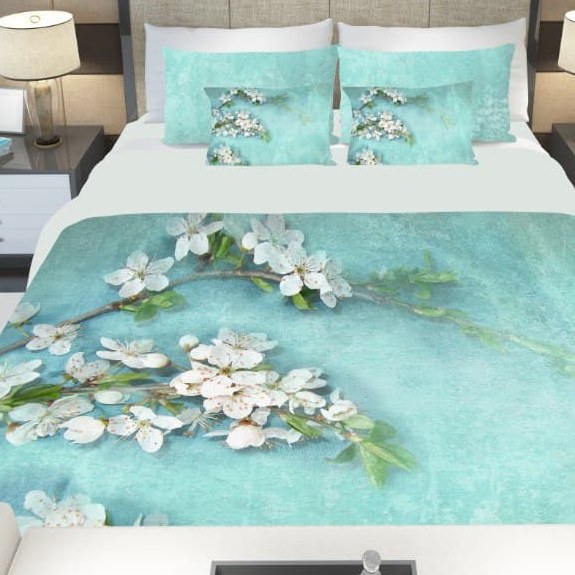 سرویس  روتختی دونفره 8تکه چاپی قابل ست با پرده با انتخاب جنس پارچه کد993